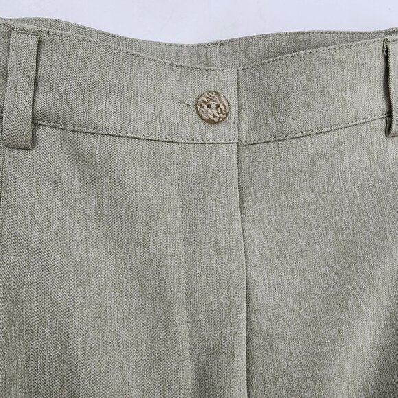 Tail Size 14 Womens Heathered Light Green Microfiber Pleated Front Shorts - Picture 2 of 7